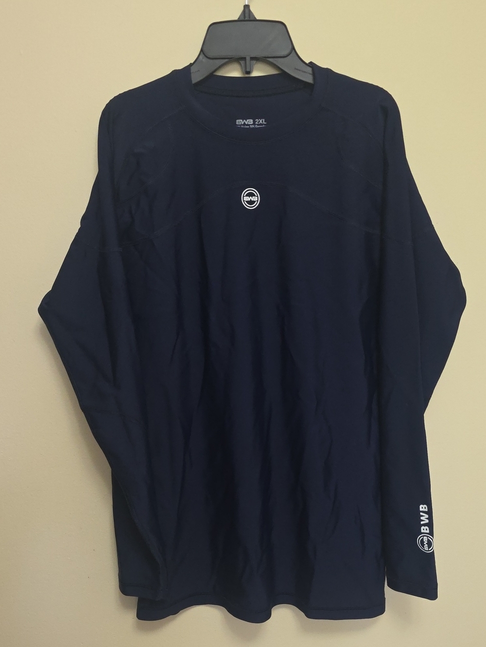 BWB Men's Navy Long Sleeve Performance Compression Top